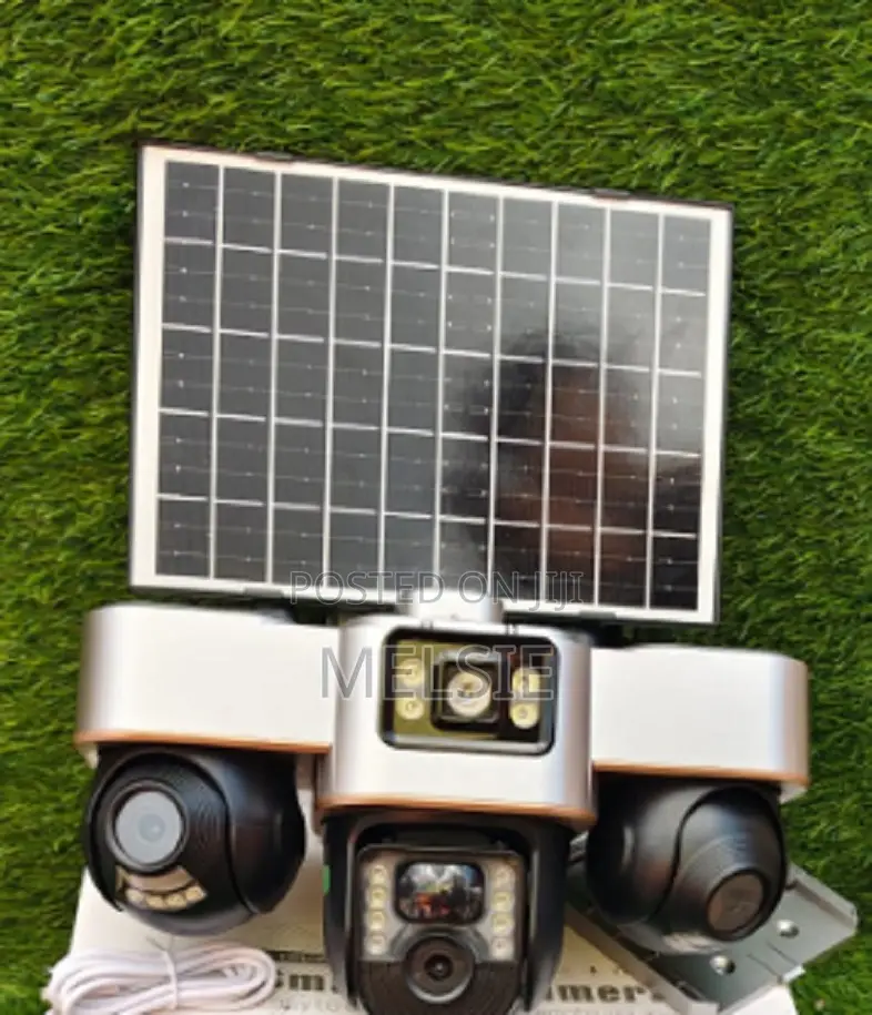 New V380 4g 3 - Lens PTZ Camera With Solar Triple Light
