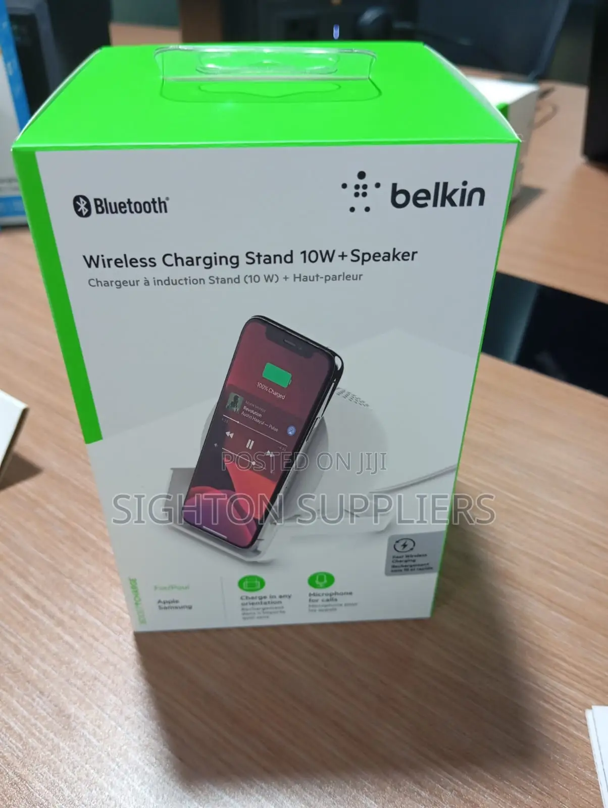 Belkin Boost Charge 10w Wireless Charging Stand With Bluetooth Speaker
