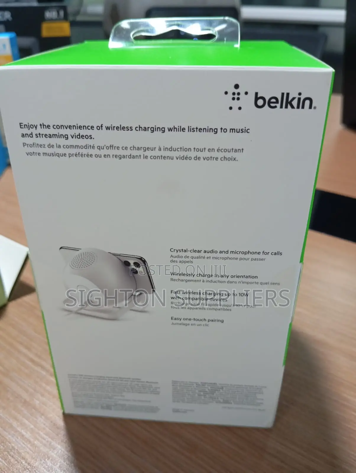 Belkin Boost Charge 10w Wireless Charging Stand With Bluetooth Speaker