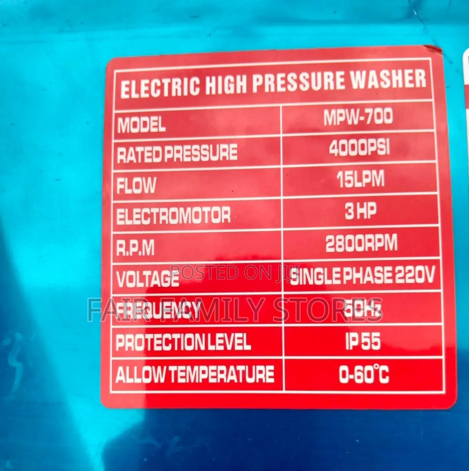 Milano Electric High Pressure Washer