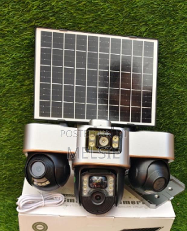 Outdoor Security V380 4g 3-Lens PTZ Camera Solar Camera - main view