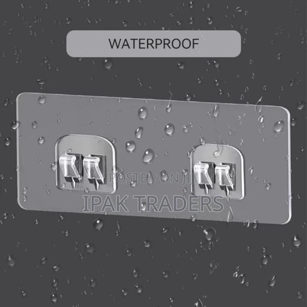 *Strong Adhesive Waterproof Wall Hooks/Shelf Stickers* 4 Pairs (8pcs)