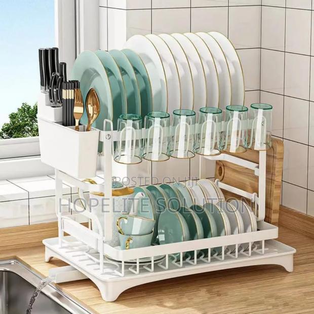2 Layer Carbon Steel Coated Dish Rack - thumbnail 2