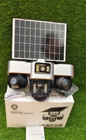 4g 3-Lens PTZ Camera With Solar Street Light Outdoor Security