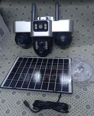 3 Lens Rotating 360 at Same Time Solar CCTV Camera,4g Enabled - thumbnail 2