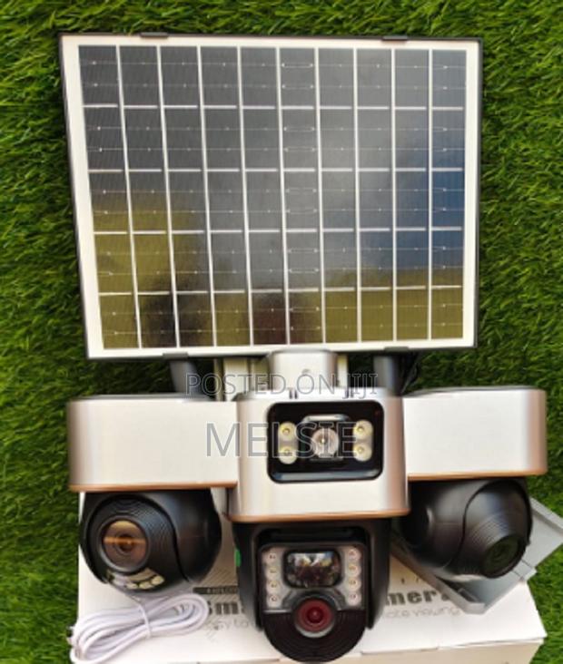 4g 3-Lens PTZ Camera With Solar Security CCTV Camera - main view