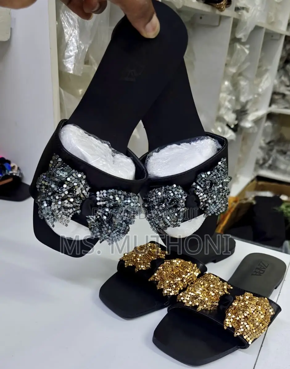 Bow Embelished Women Zara Sandals Size 37 38 39 40 41