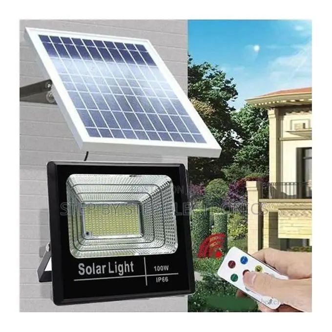 Solar Flood Light 100w Ip67 Waterproof Dusk to Dawn for Backyard Use