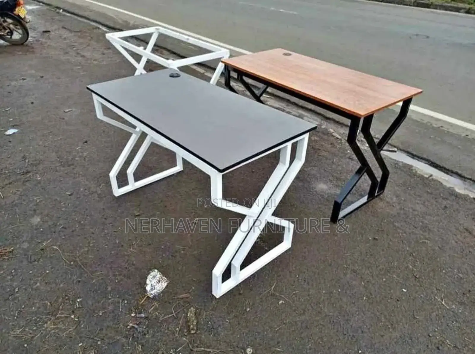 Metallic Gray Desk- Durable and Strong