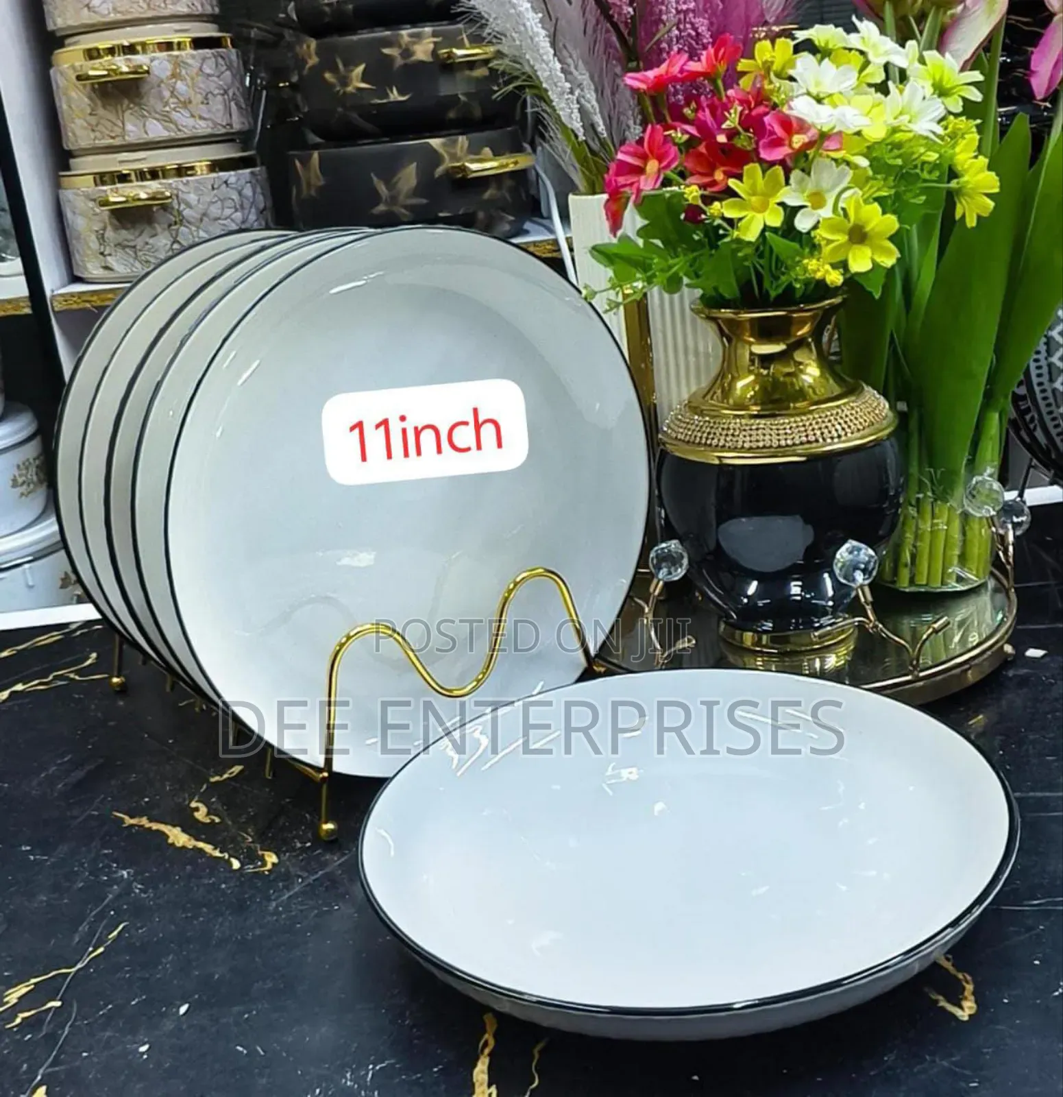 6pcs Japanese Ceramic Big Plate