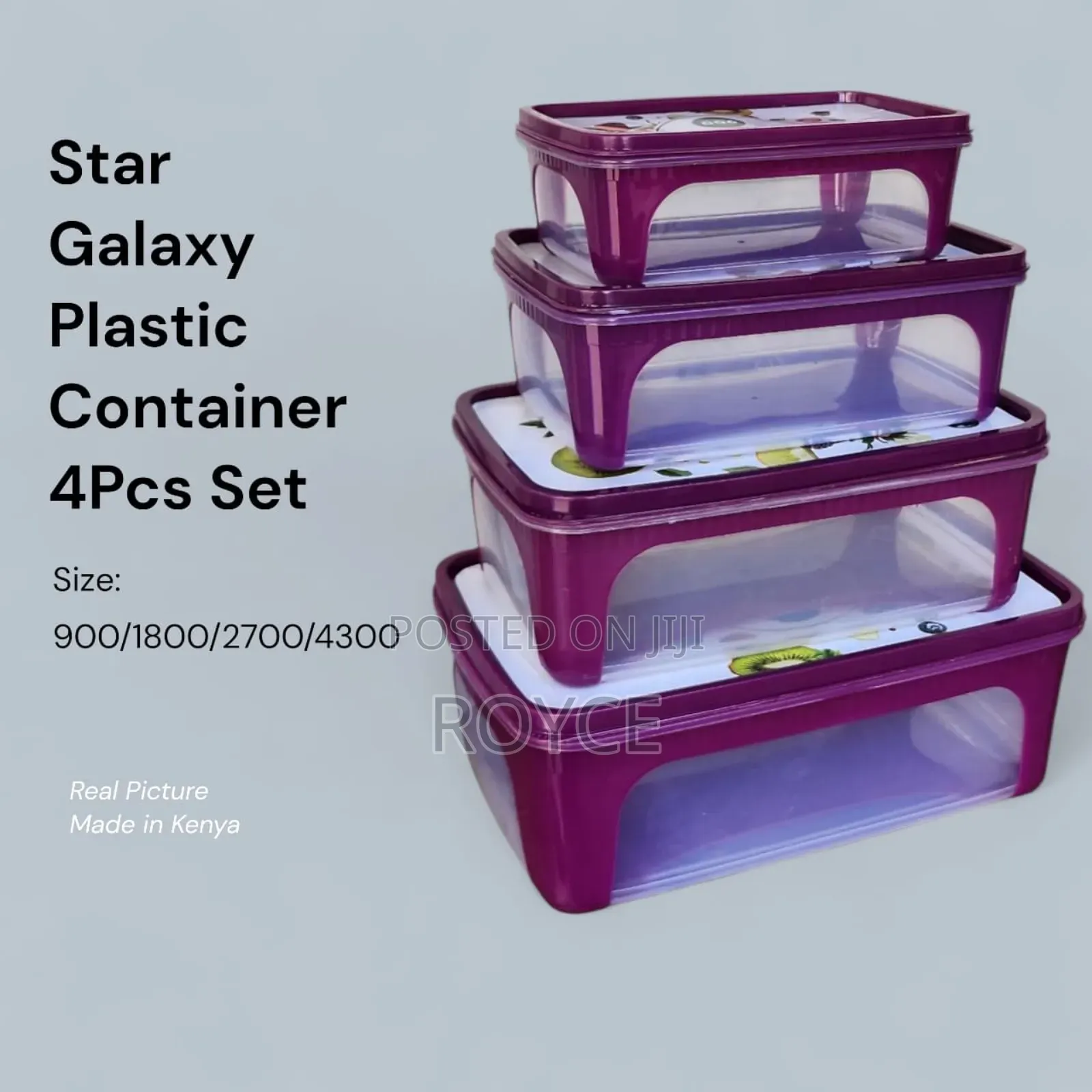 4pc Plastic Container Set