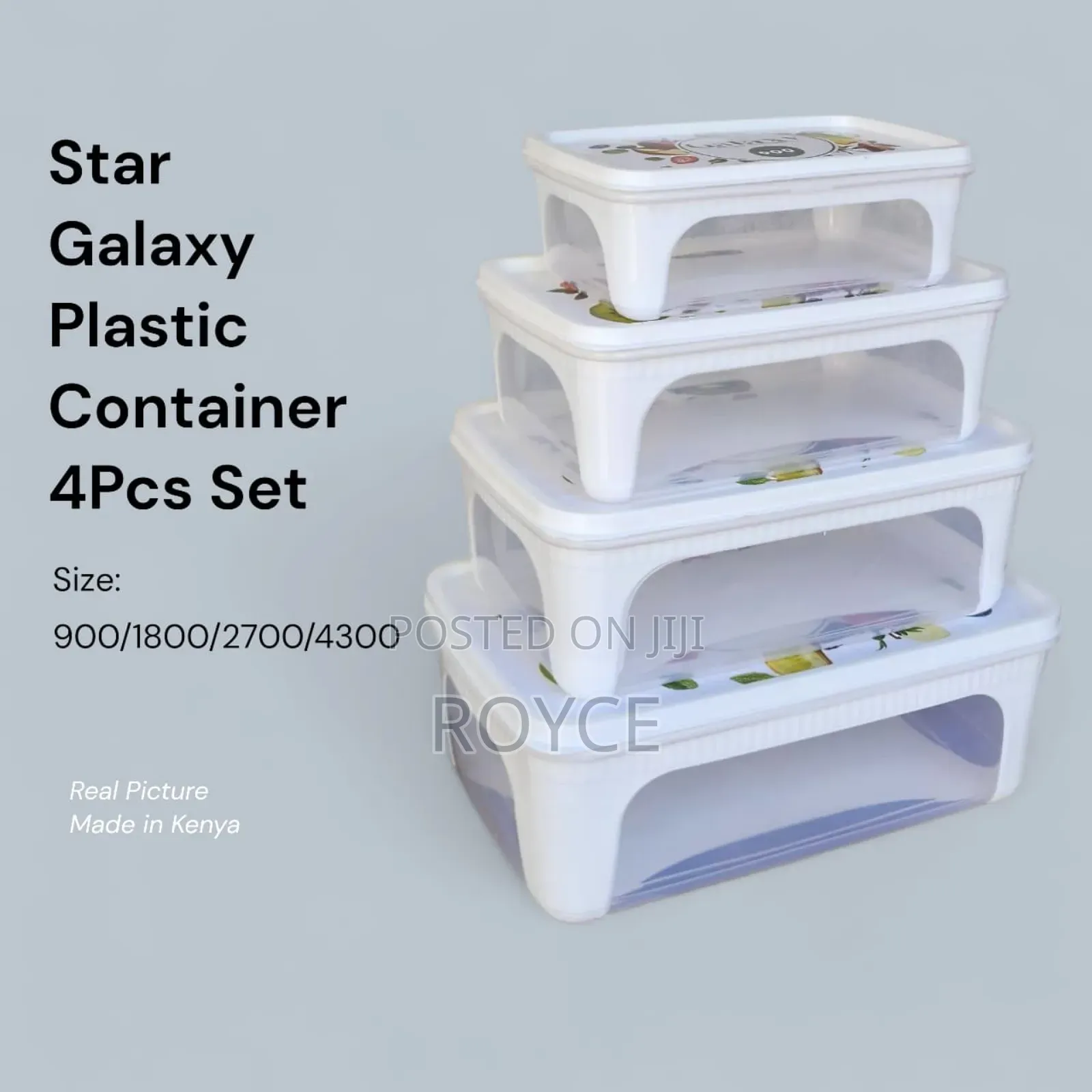 4pc Plastic Container Set