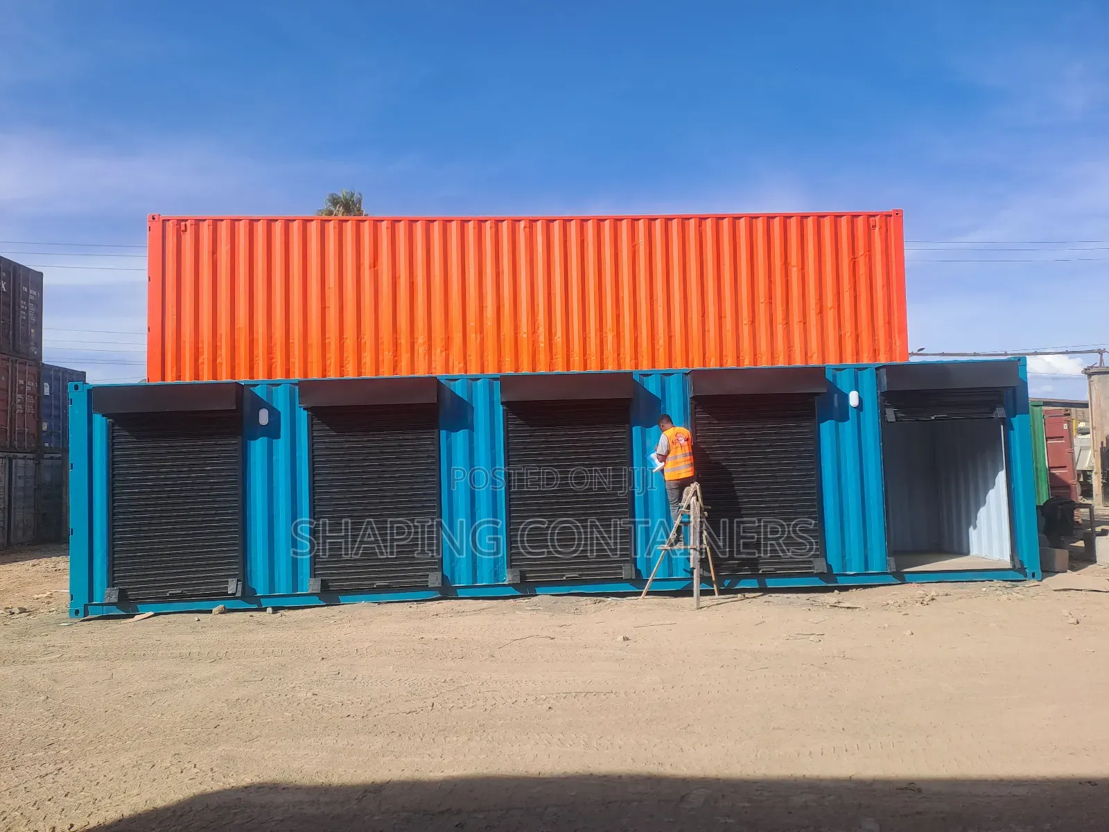 40ft Container Shops 4 Doors