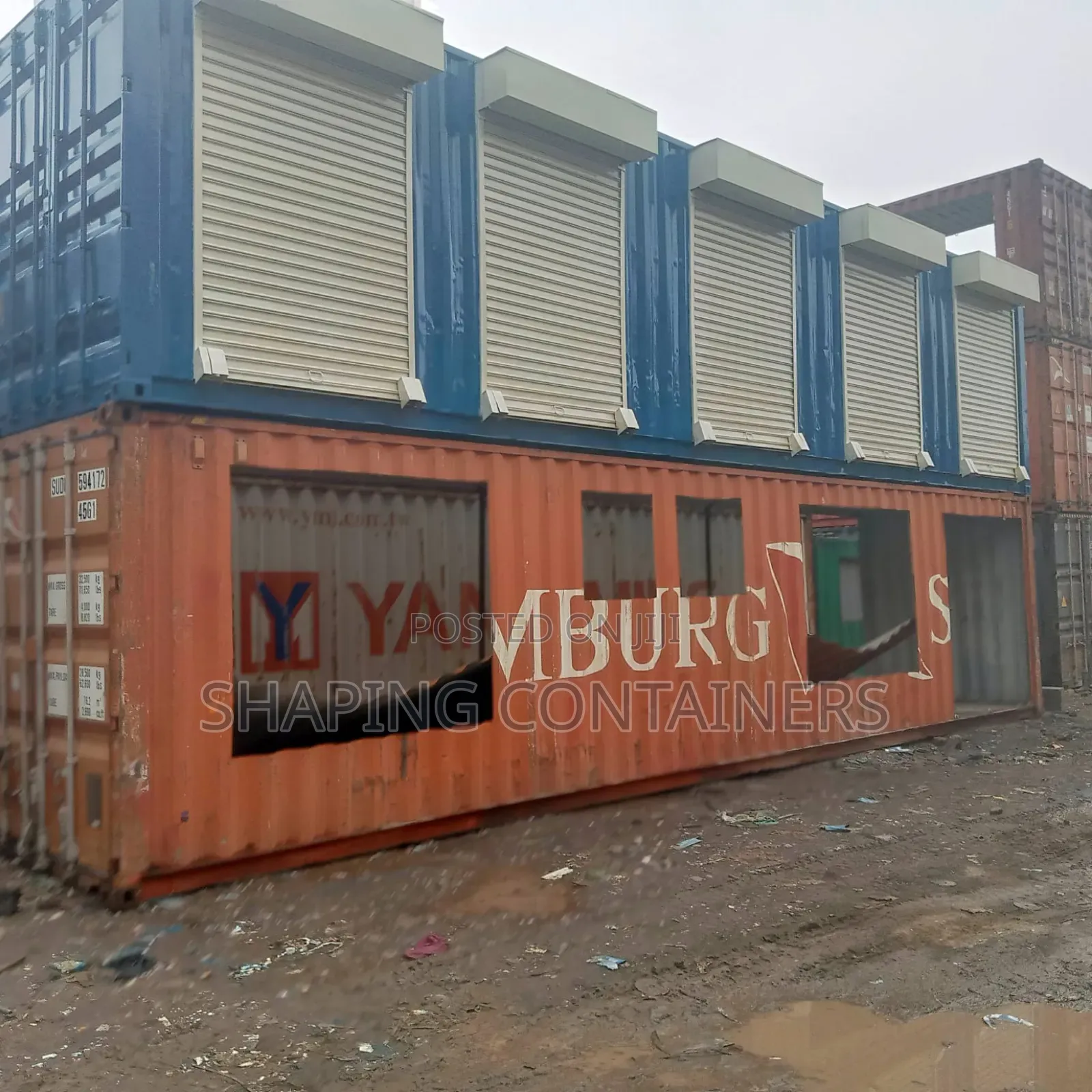 40ft Container Shops 4 Doors