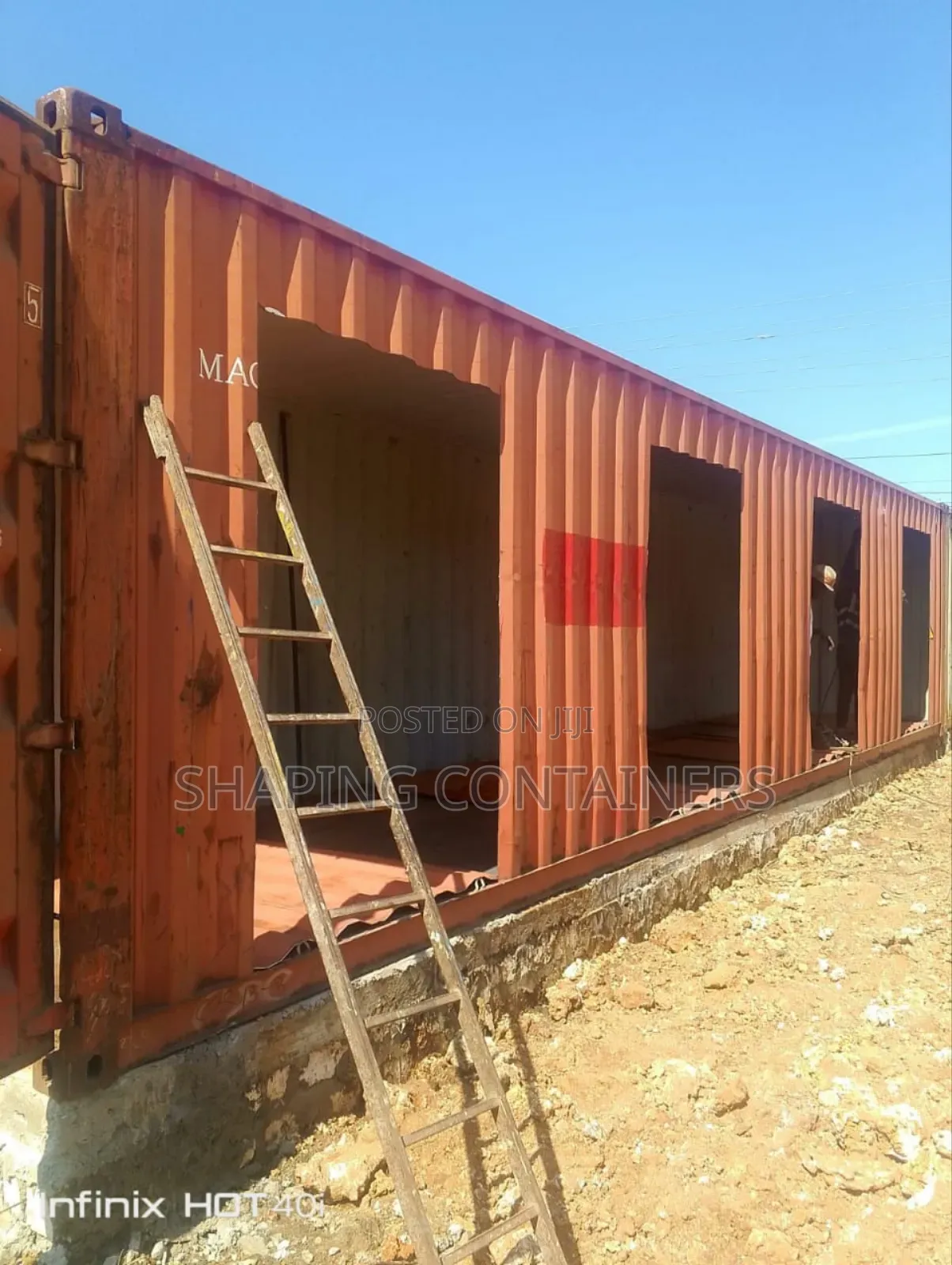 40ft Container Shops 4 Doors