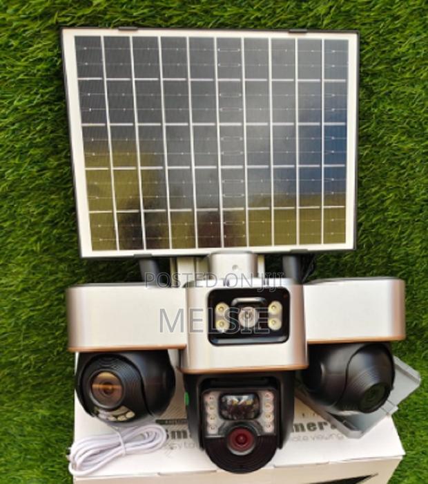 V380 4g PTZ Solar Camera Triple Lens CCTV Security Solar Camera . . . - main view