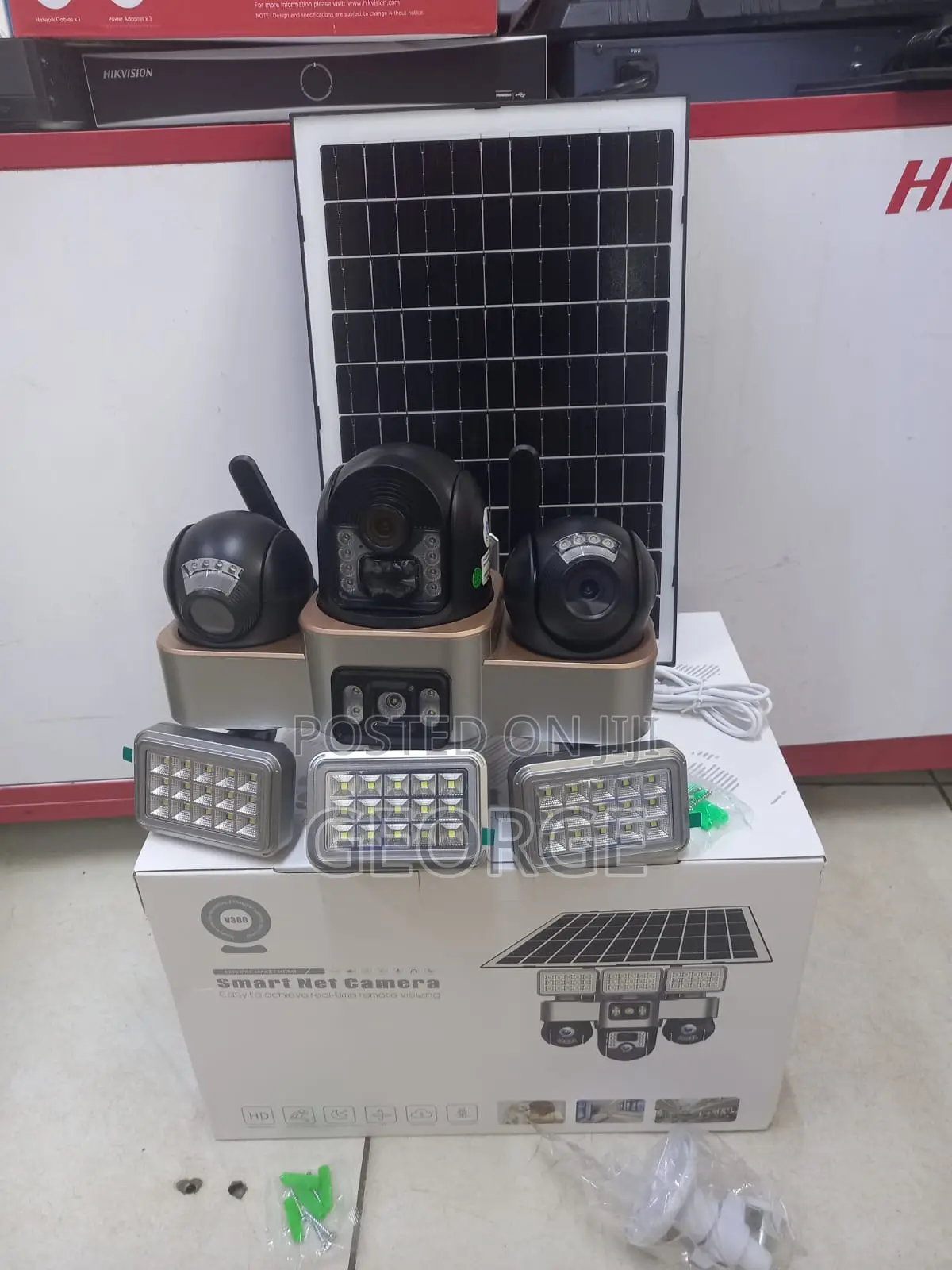 4g Triple Lens 4g Solar Floodlight Ptz Outdoor Camera