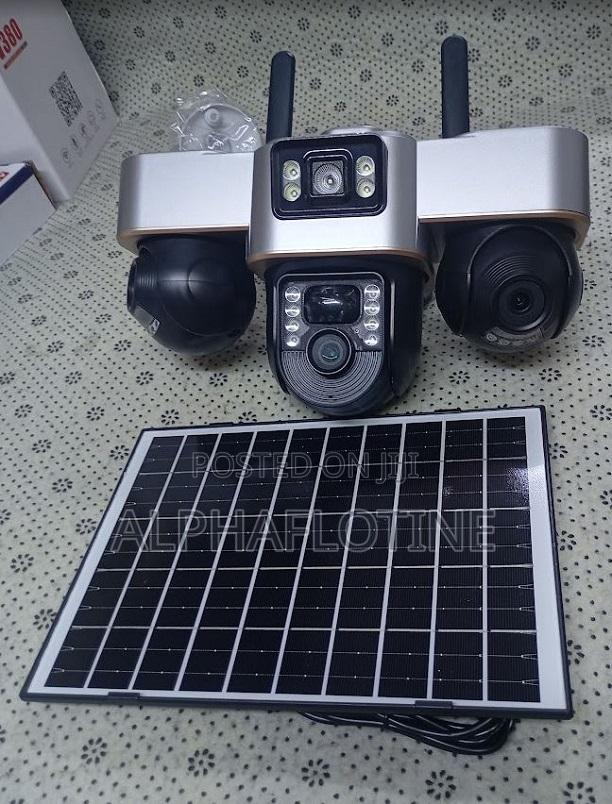 Outdoor CCTV Camera Tripple Lens With Tripple Screen View ,4g Simcard.