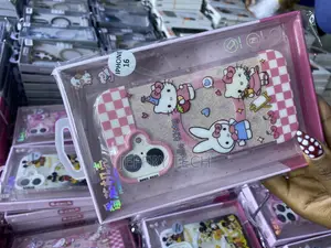Asriok iPhone 16 Hello Kitty Magsafe Glitter Case-Pink