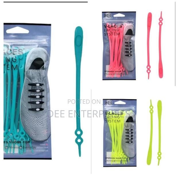 14pc Silicone Shoelaces Round Elastic Shoe Laces a Set