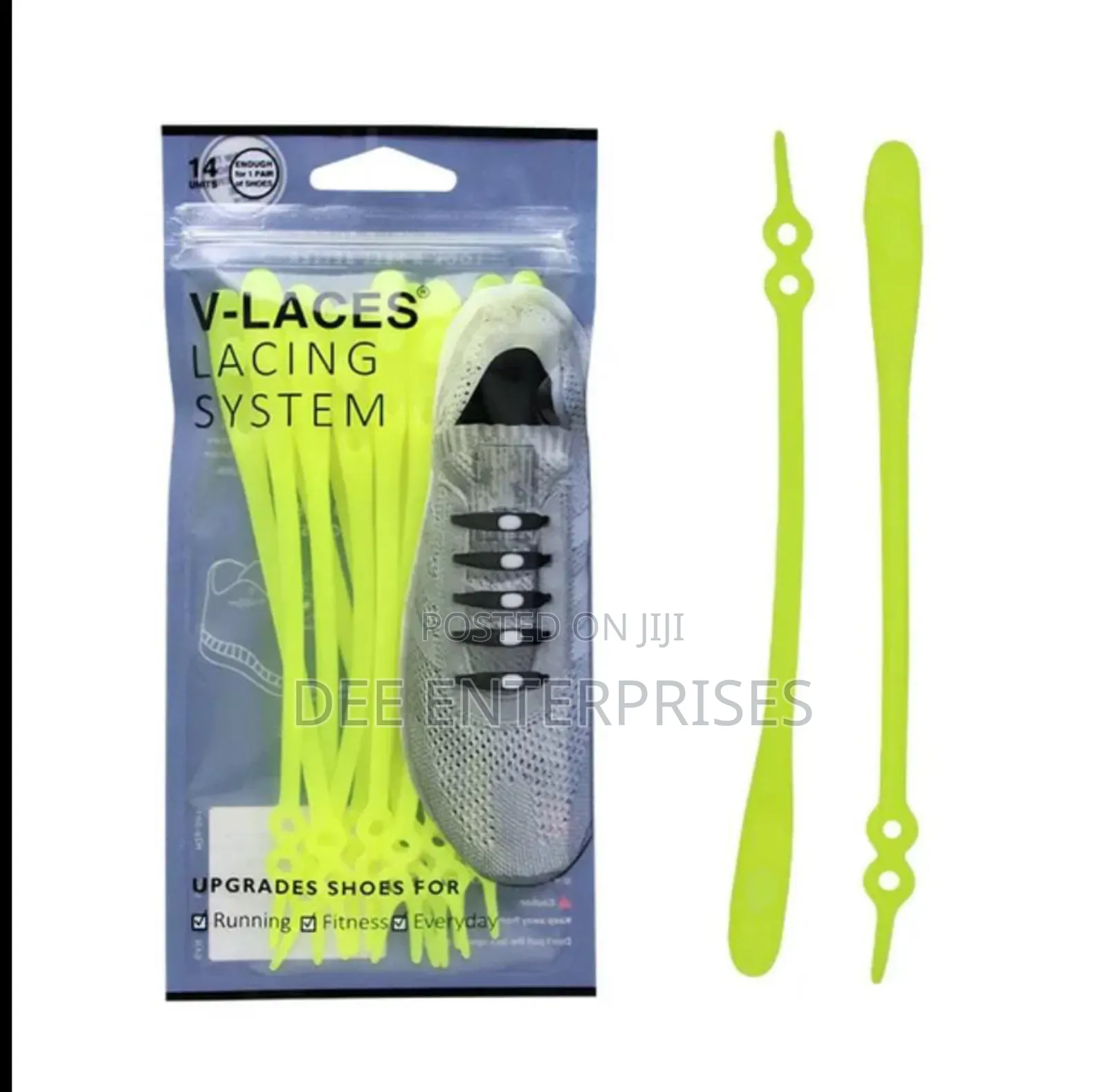 14pc Silicone Shoelaces Round Elastic Shoe Laces a Set
