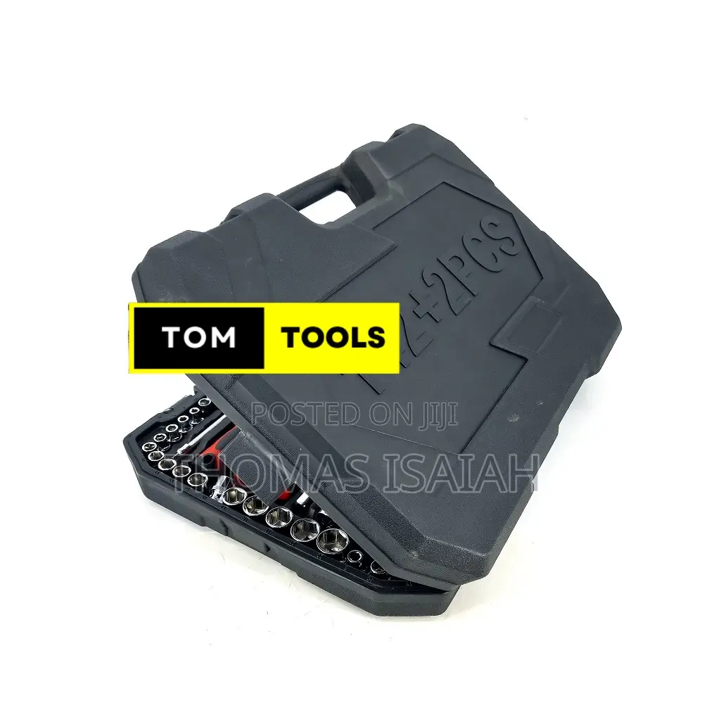 142+2pcs Chrome Vanadium 1⁄2 Inch and 1⁄4 Inch Ratchet Set Tool Kit