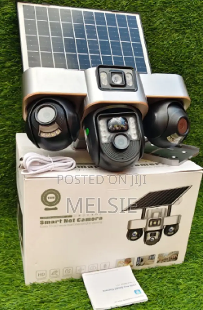 Solar Light 4g (Simcard) V380 Triple Lens Three Screens Camera Solar