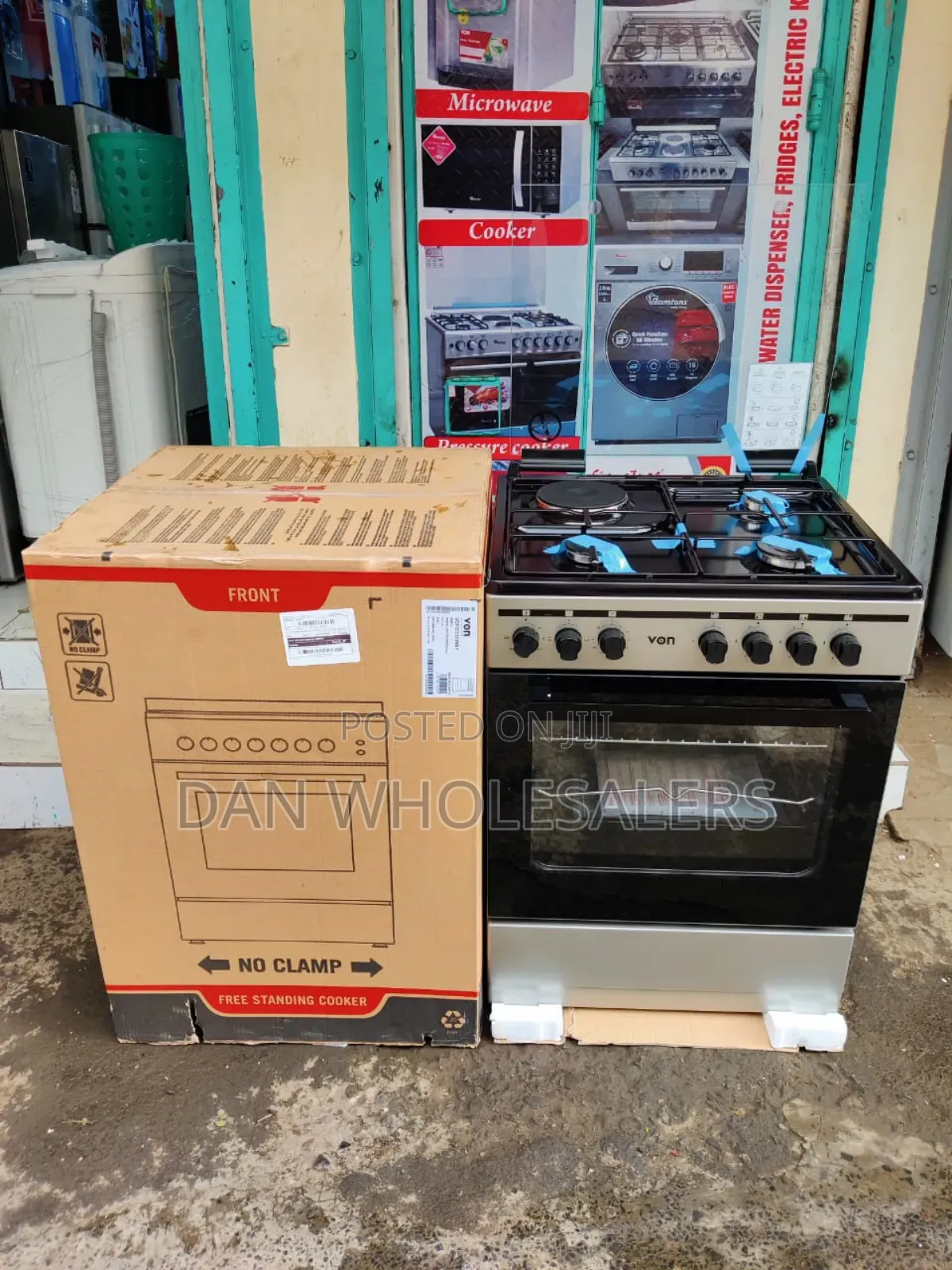 Von Cooker 3 Gas + 1 60cmx55cm Electric -