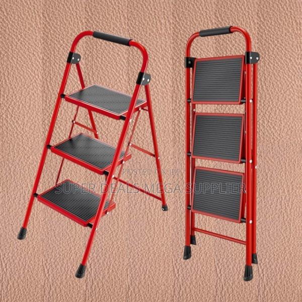 3 Steps Folding Kitchen Ladder | Wide Pedal, Lightweight Design
