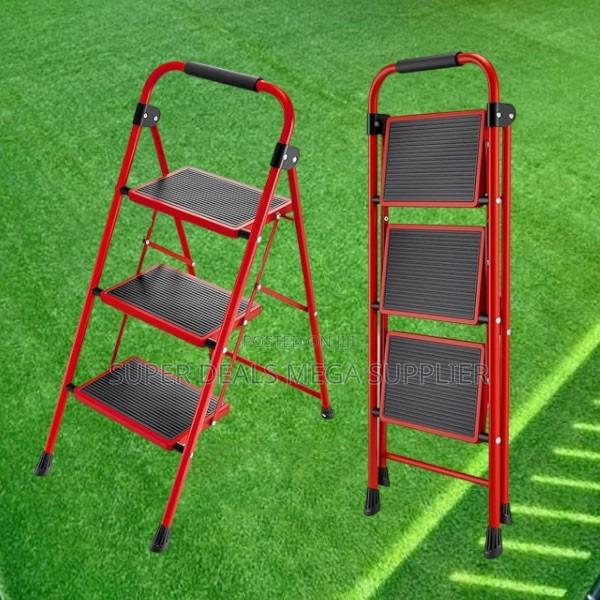 Portable 3 Step Folding Ladder | Anti-Slip, Sturdy and Space Saving