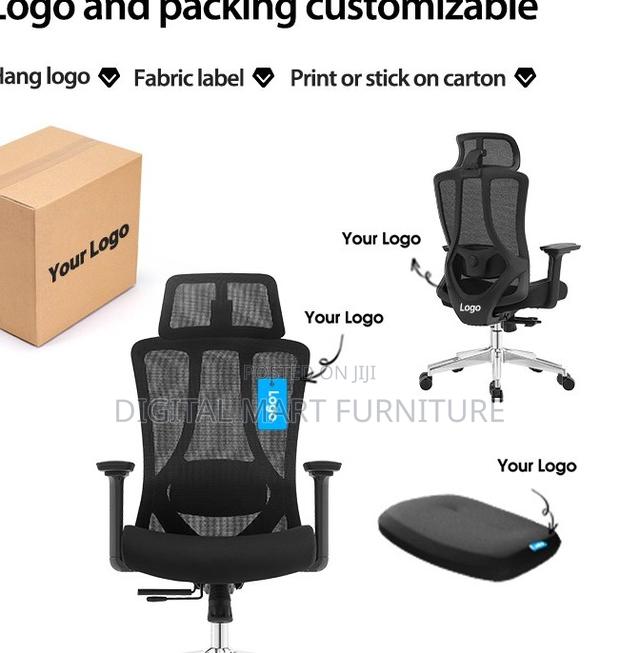 Office Chair: Black High Control Chair - thumbnail 2