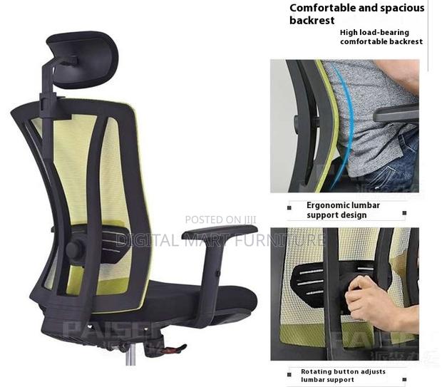 Office Chair: Black High Control Chair - thumbnail 7