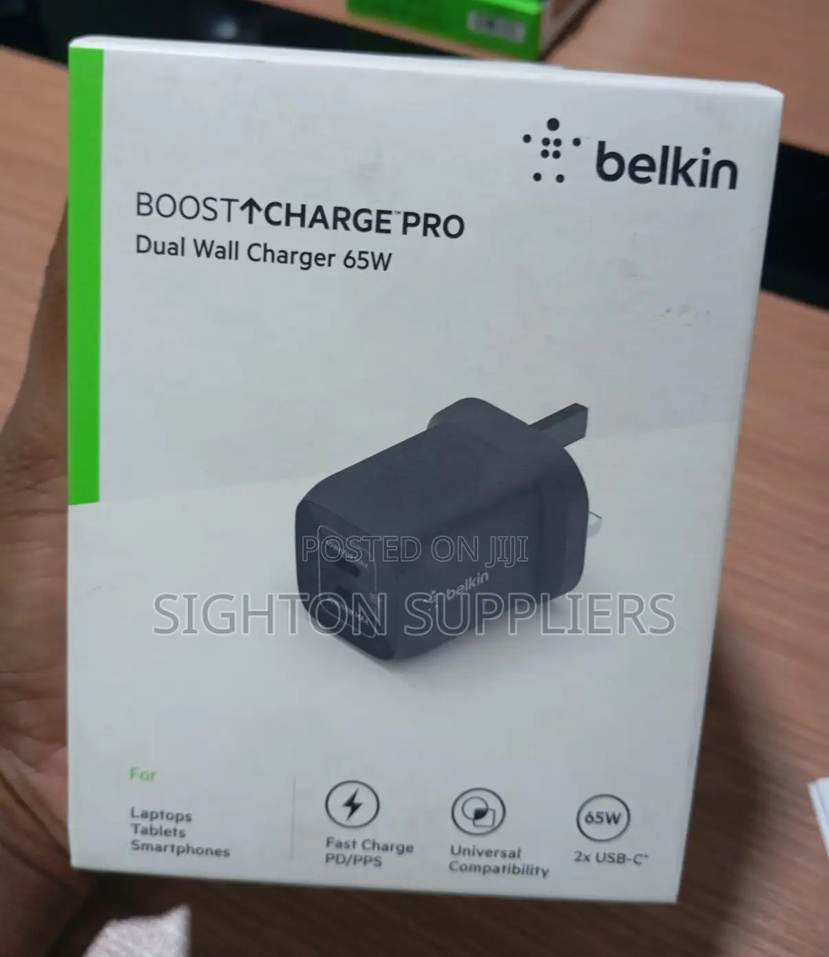 Belkin Boostcharge Pro Dual 65w Usb-C Gan Wall Charger