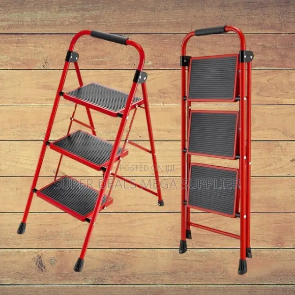 3 Step Folding Ladder | Anti-Slip Pedal, Lightweight, Space Saver