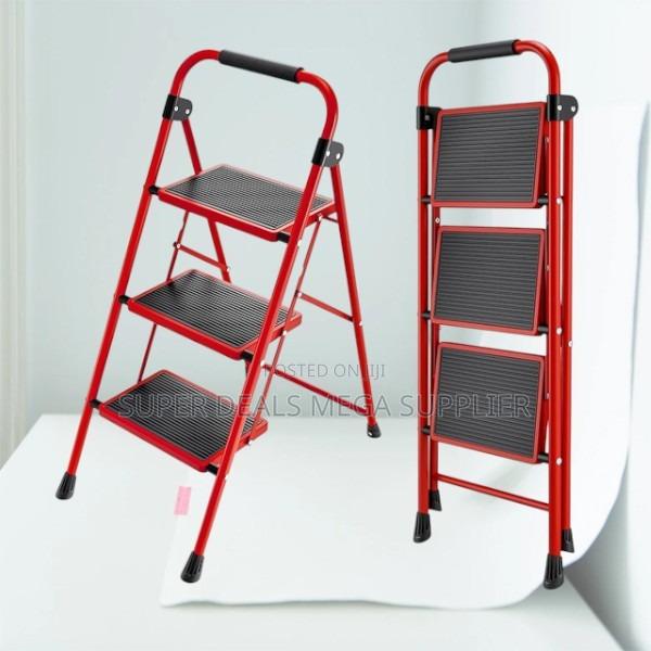 3 Step Folding Ladder for Kitchen | Compact, Lightweight, Sturdy