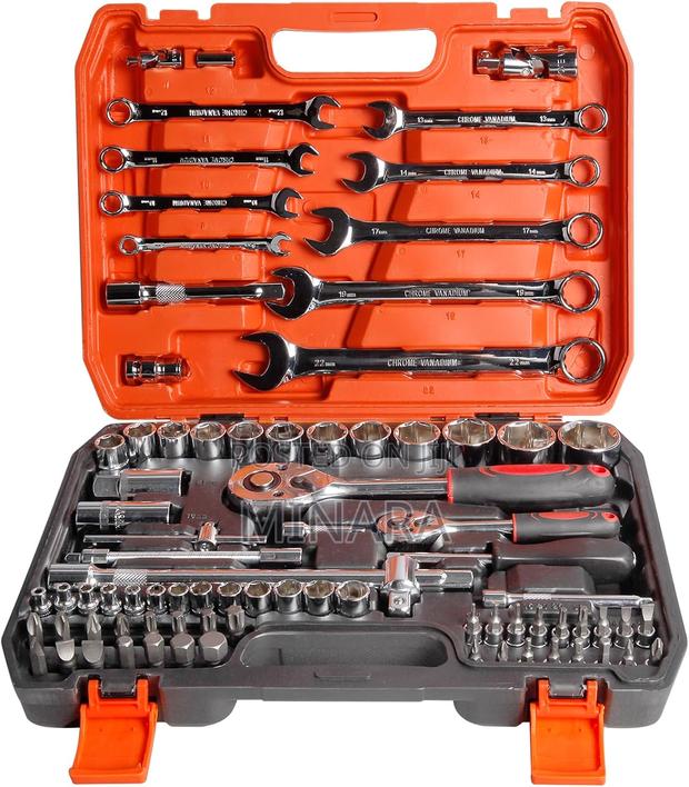 82 Pcs, Socket Wrench Toolset, Auto Repair Tool Kit - main view