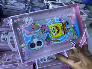 Licensed Magsafe Spongebob Case With Liquid Glitter for iPhone 17