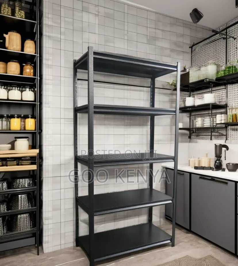 Home Rack; Modern Steel Shelving Unit for Kitchen and Utility Rooms