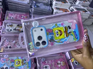 Grouer Spongebob Magsafe Case With Liquid Glitter for iPhone 16