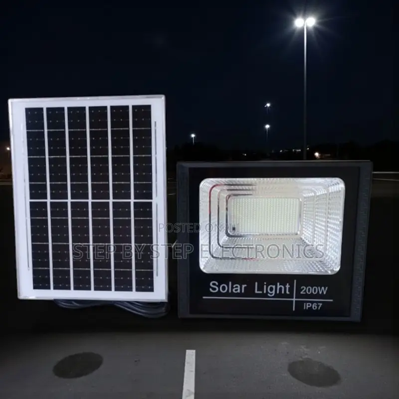 200w Solar Flood Light Dusk to Dawn Energy Saving for Yards Lighting