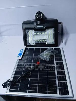 600 Watts Solar Floodlight With 4g PTZ CCTV Camera