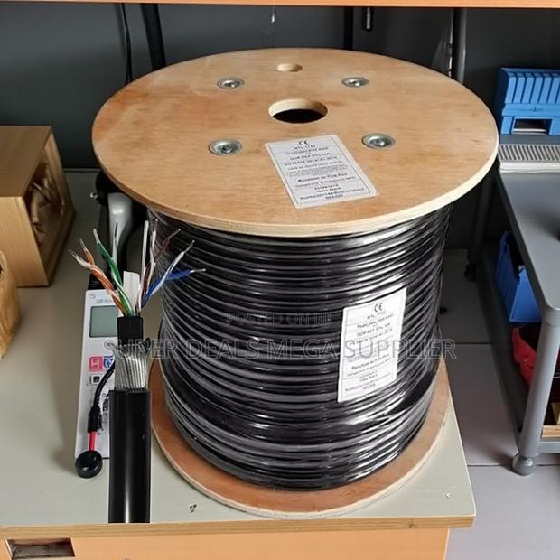 Durable 305m Outdoor Cat 6 Cable Double Shielded for Long Distance Use
