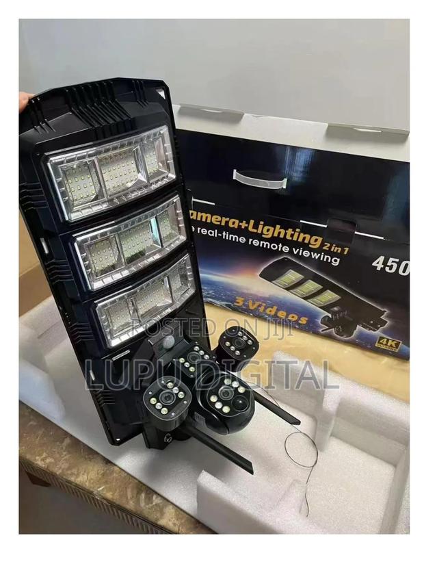 450 Watts 4g Triple Lens CCTV + Solar Street Light - main view