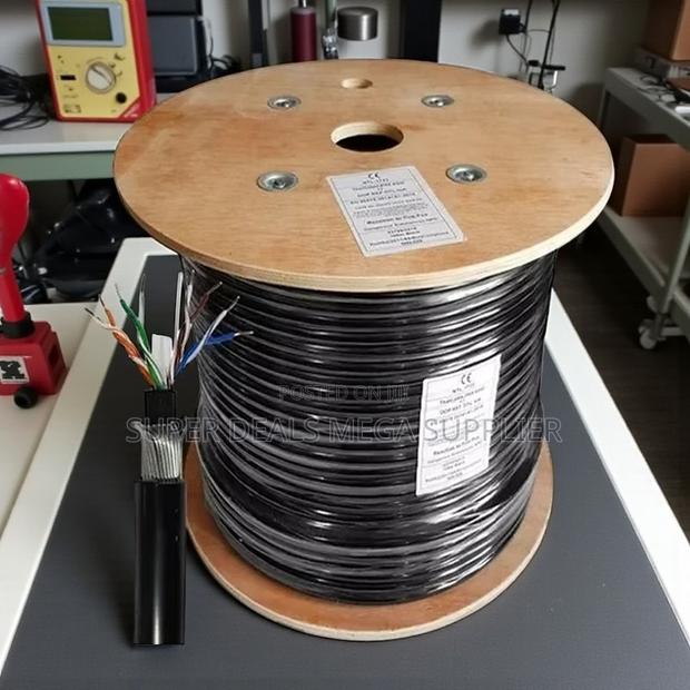 305m Cat 6 Outdoor Lan Cable High Speed Uv Resistant Double Shielded