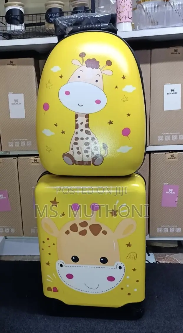 2 in 1 Disney Kids Luggage Suitcase With Backpack