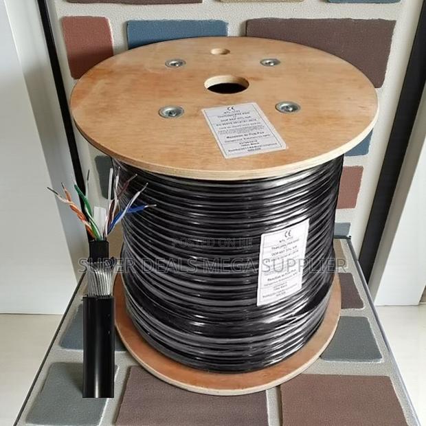 Outdoor Rated 305m Cat 6 Ethernet Cable Uv Protected Double Shielded