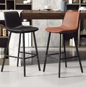 Home Counter Stool; Leather Counter Height Stool for Breakfast Bars