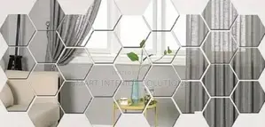 Hexagonal Stick-on Mirrors