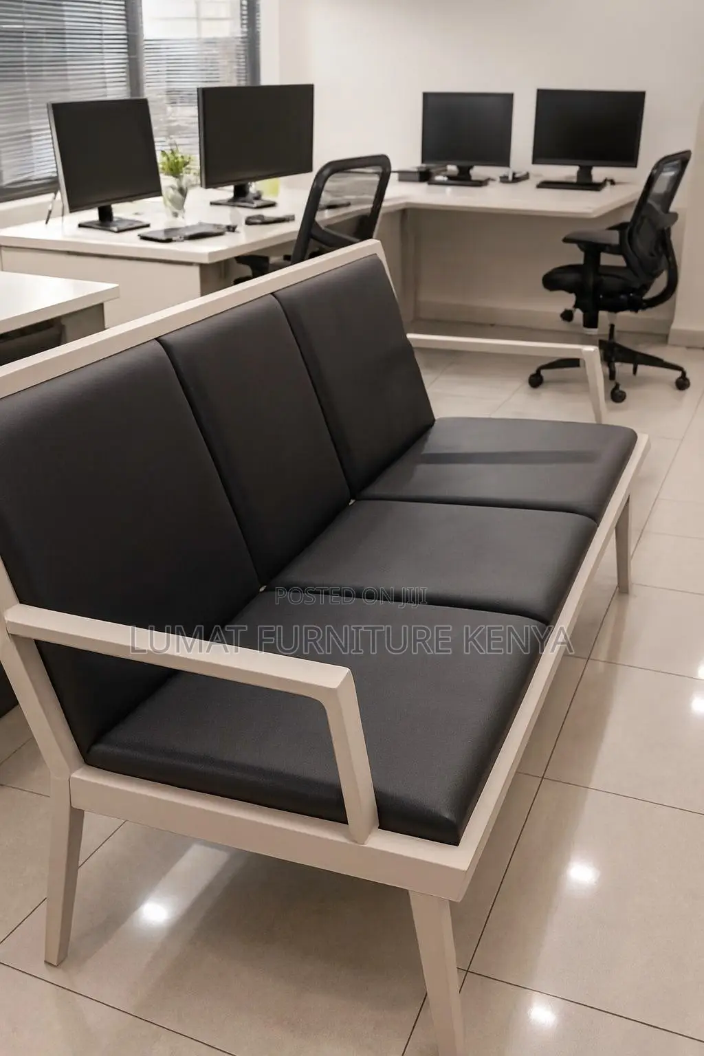 Durable Steel Frame Modern Design Waiting Seat