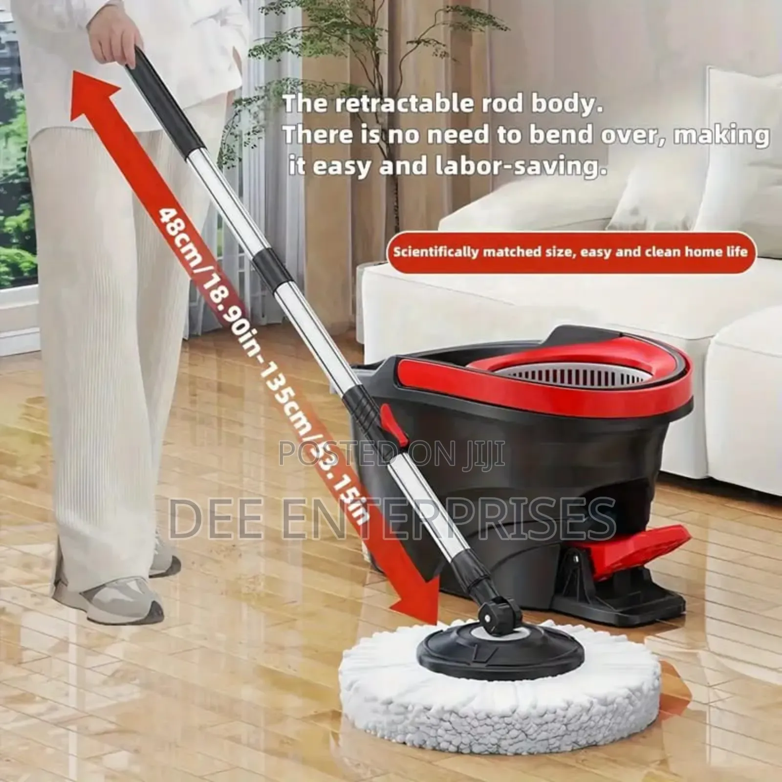 12l Bucket Foot Pedal Spin Mop (Rotary Mop)